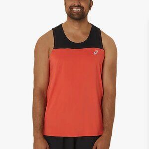 Asics Men's Size 3x PR Lyte Singlet Tank Top Red Black Activewear Workout Gym